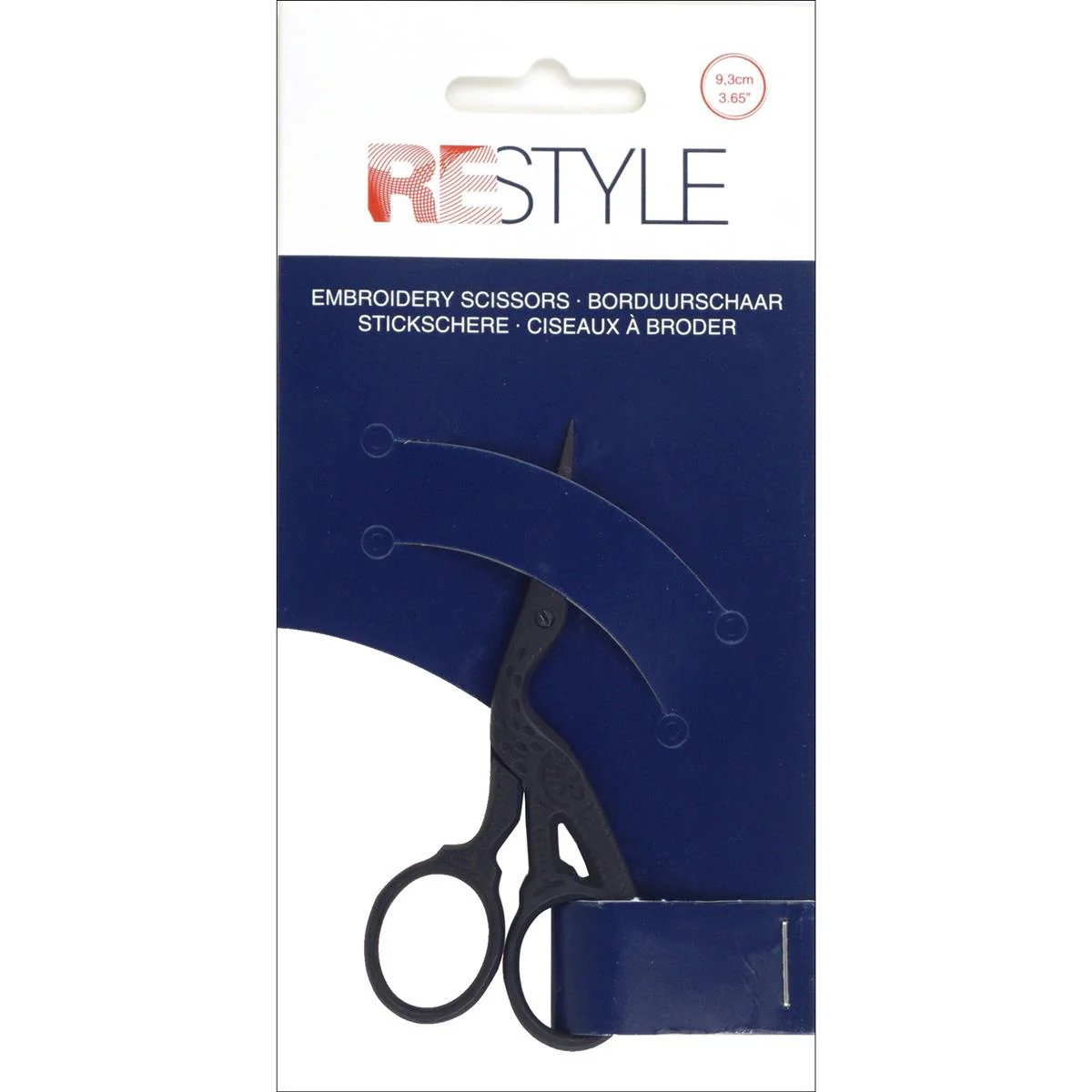 Borduurschaar Ooievaar 9.3 cm Zwart – Restyle