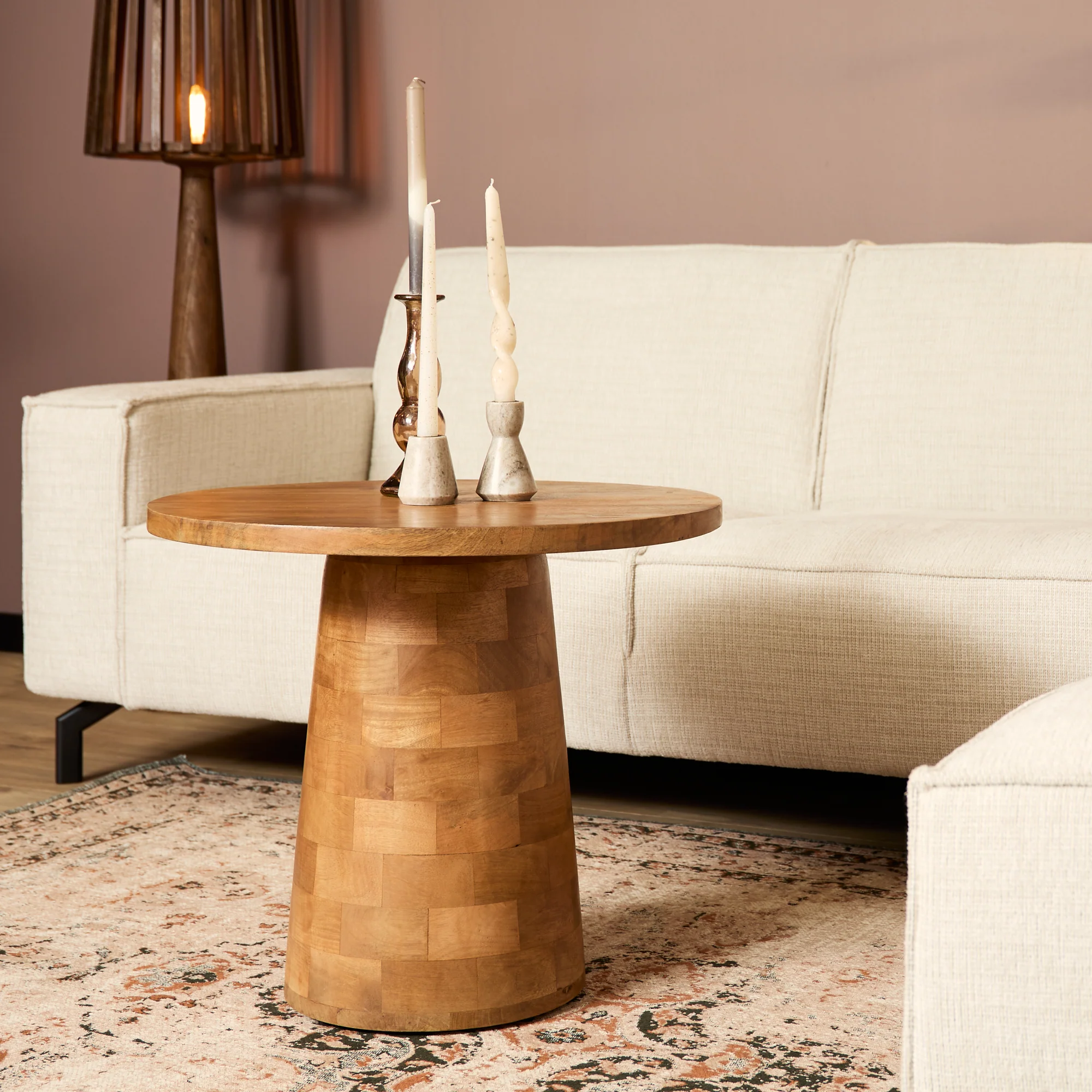 Starfurn bijzettafel Timo – bruin – 60x60x50cm