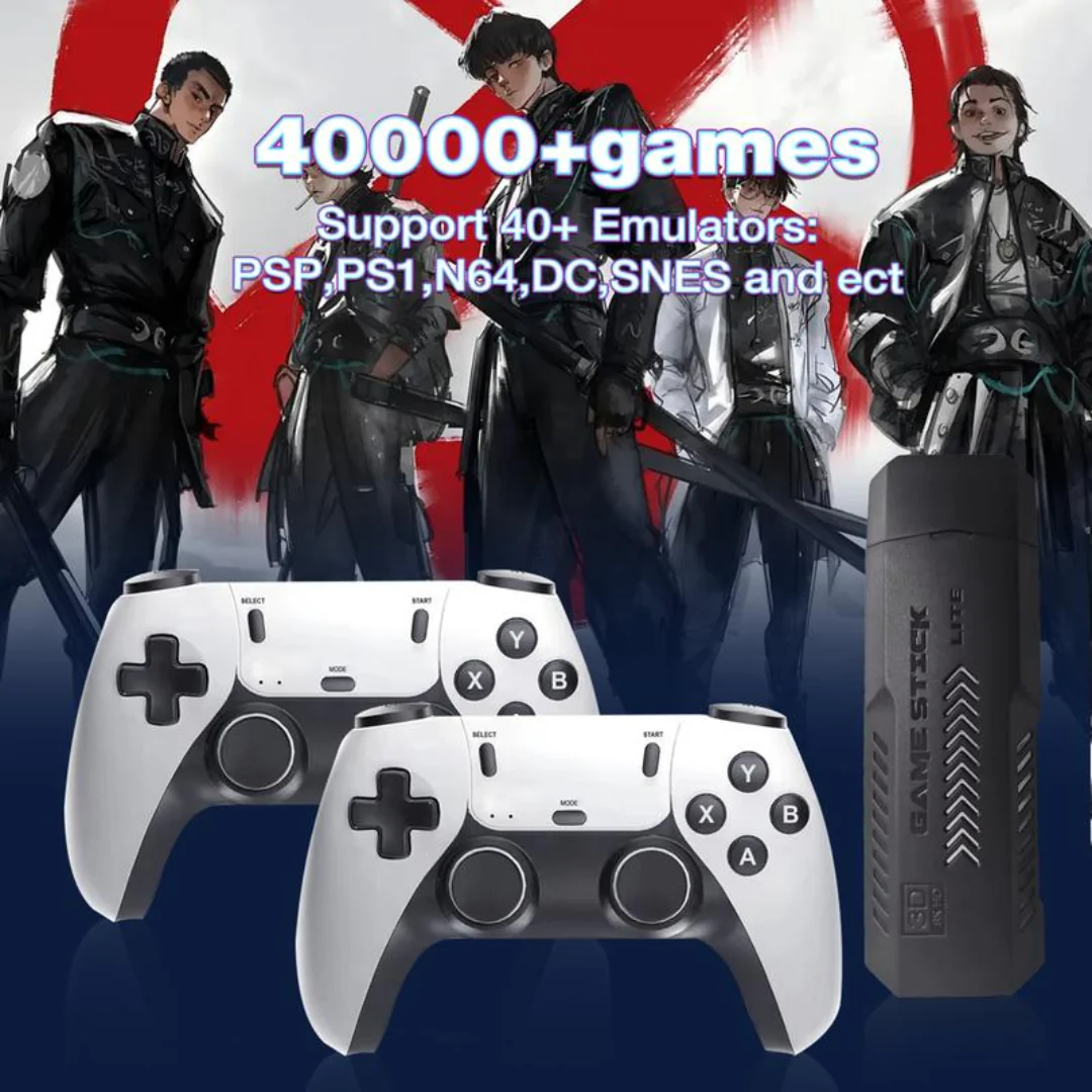 RetroMax | 4K Game Stick with 40,000+ Classic Games & Wireless Controllers