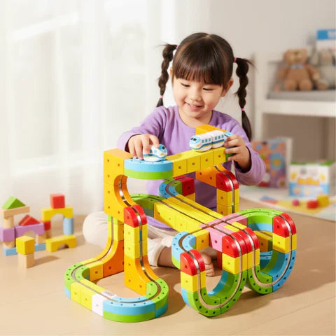 DIY Cube Track – Creatief & Actief – Creatieve DIY-Treinbaan