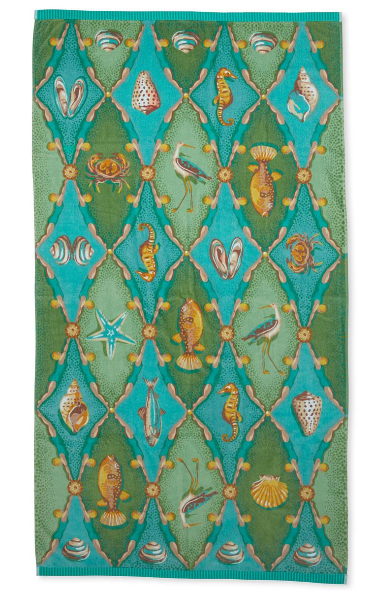 Pip Studio strandlaken Little Sea Beachtowel – 100×180 cm – groen