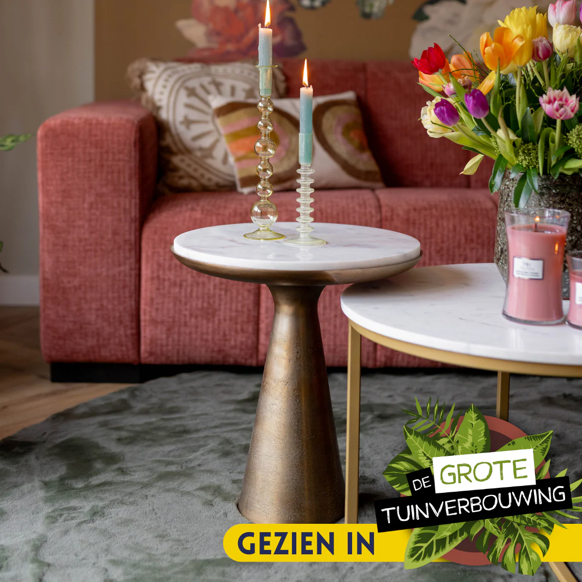 Starfurn bijzettafel Essy – wit – 45x45x50cm