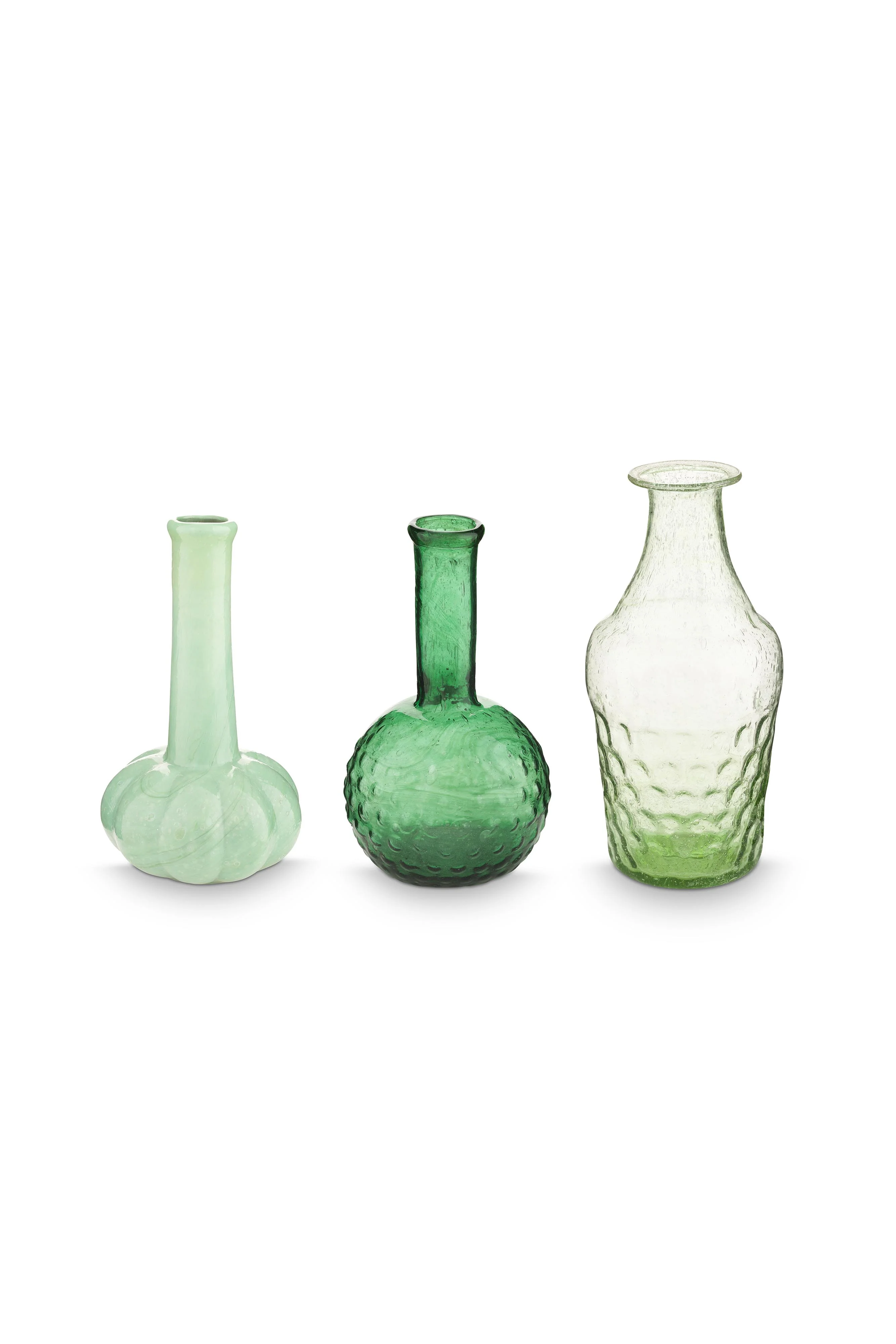 Pip Studio – Bloemenvaas – Groen – Glazen – Set van 3 vazen