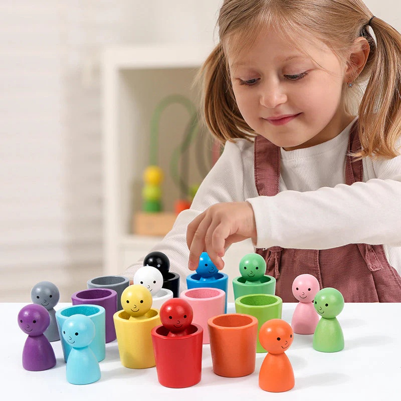 KleurenKanjers – Leren & Ontdekken – Montessori Houten Kleurensorteerspel