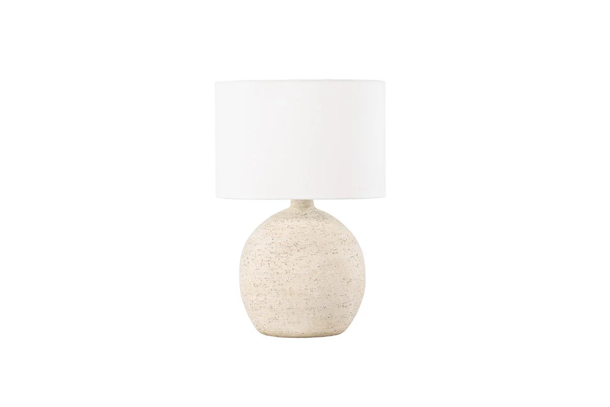 Rebellenclub Tafellamp Sirena – beige – Ø 30 cm