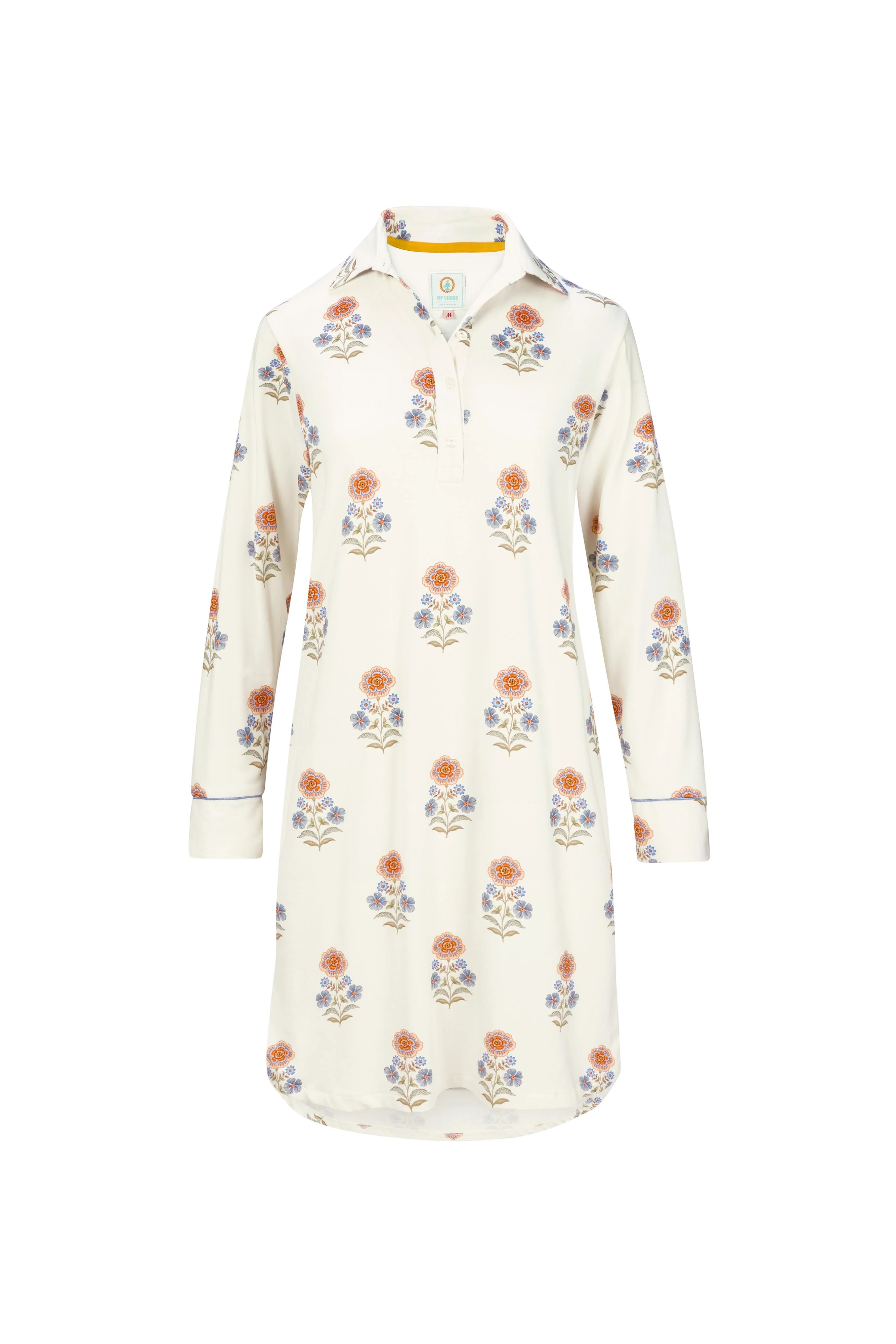 Pip Studio – Daaltje Nachthemd Lange Mouw Dames – Tanaka – Wit – L