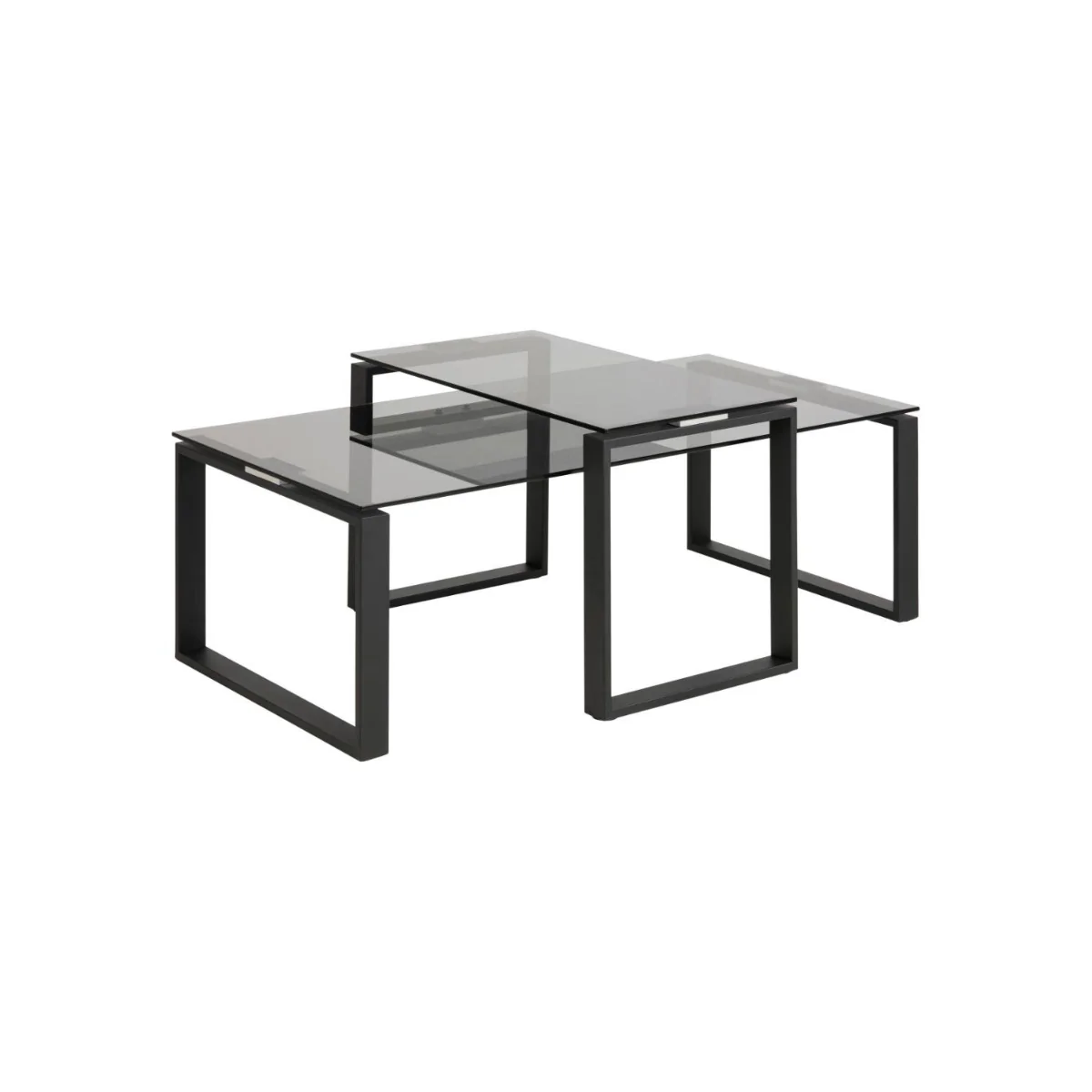 BRAM Salontafel Muker – Zwart Met Smoked Glass