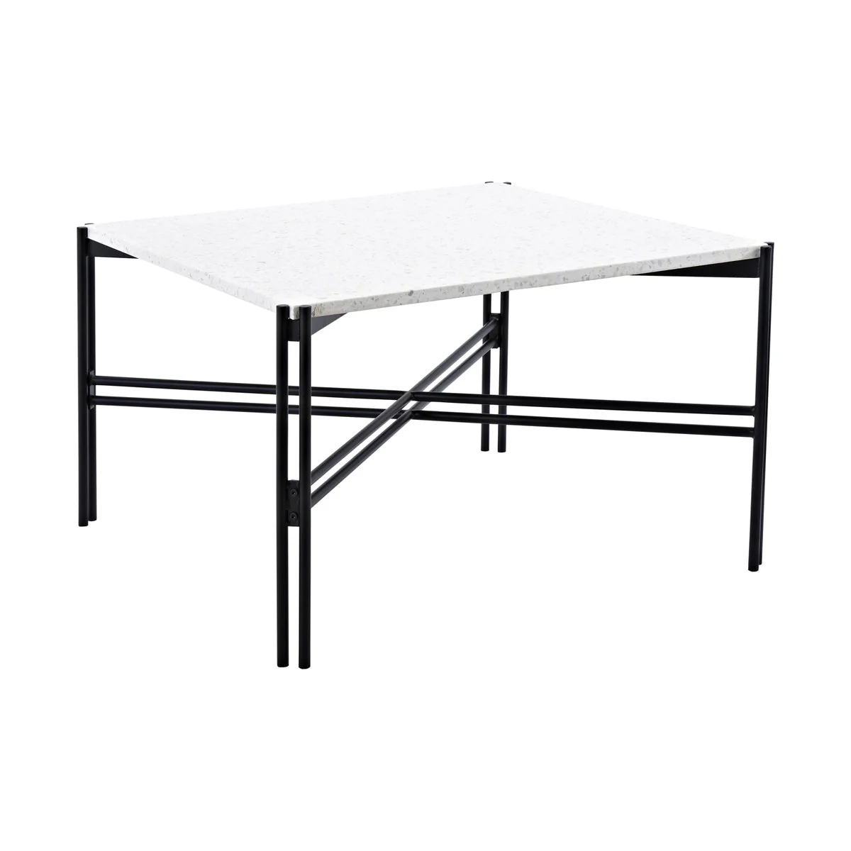 Rebellenclub Salontafel Voldby – 75 x 75 cm – wit Terrazzo