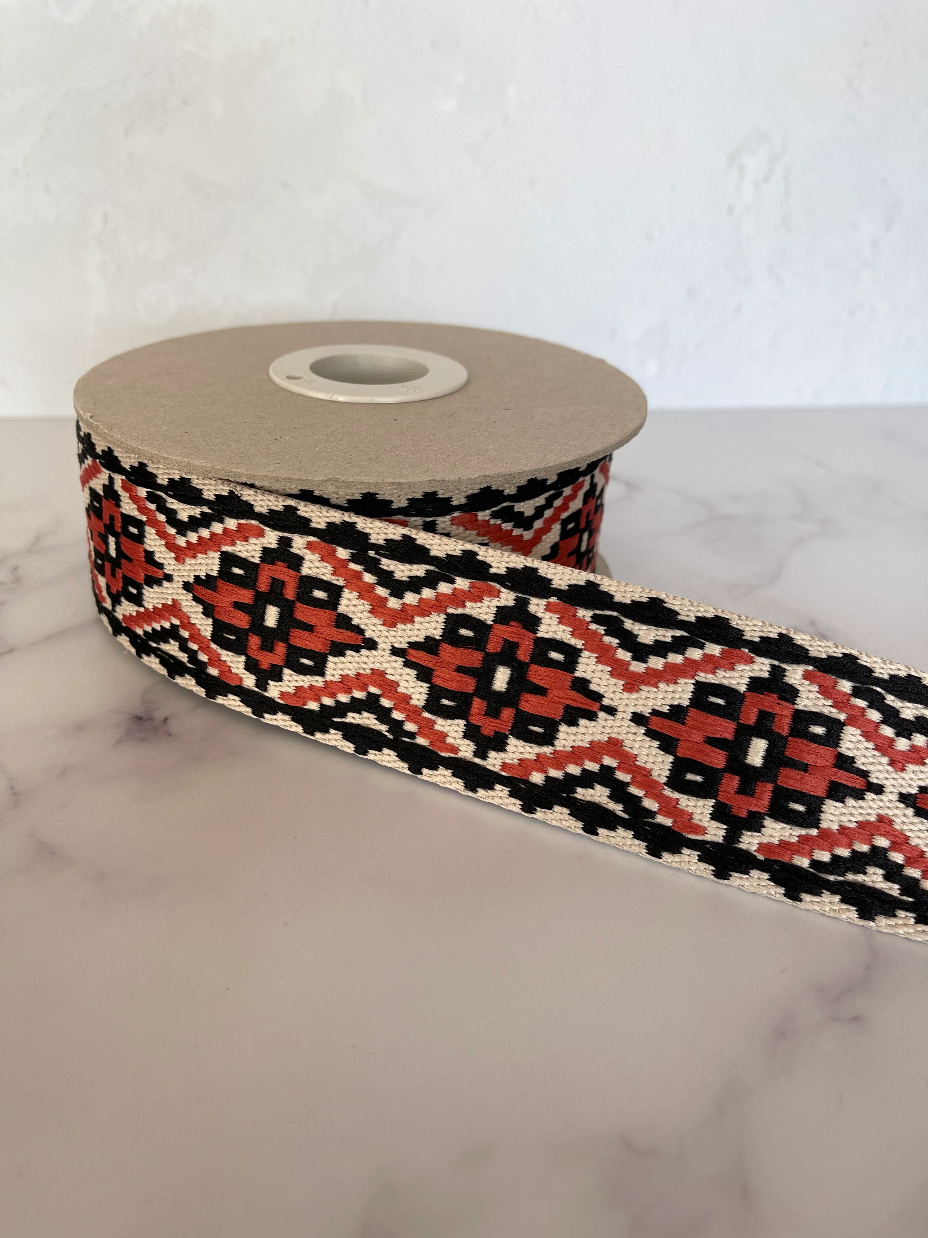 Tassenband Bohemian –  Beige/zwart/Rust