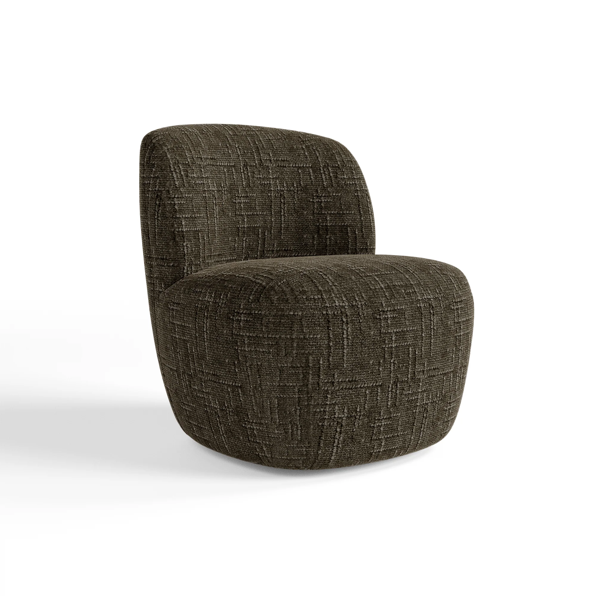 Premium Interiors – Draaibare fauteuil COMI – fluweel weefsel expresso