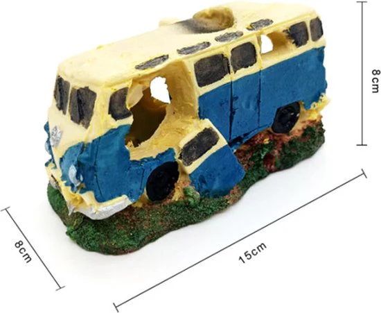 Natuurgetrouw Aquariumdecor- Verzonken Buste op Zeebodem – Levendig en Duurzaam – Perfect voor Onderwaterlandschappen 15x8x8cm