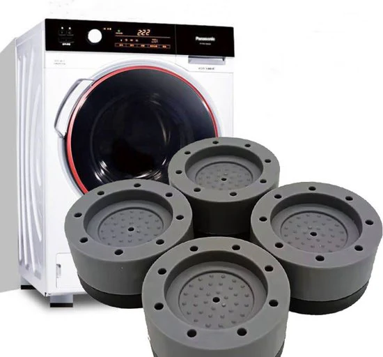 4 stuks Wasmachine Trillingsdempers – Vibratie demper pads – Antislipmatjes – Trillingsmat-Zwart