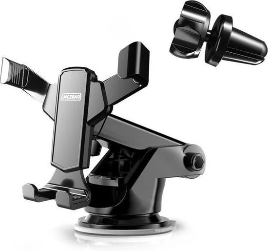 Universele Autohouder telefoon smartphone – Telefoon houder Auto ventilatie – Telefoonhouder auto voor Ventilatierooster of Raam (2 in 1)