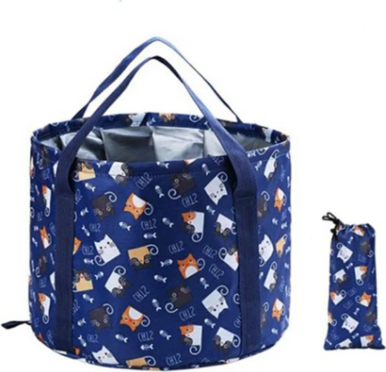 TDR – Opvouwbaar waterdichte bad – geschikt voor voetenbad / kleren wassen / etc – 21L – Marineblauw