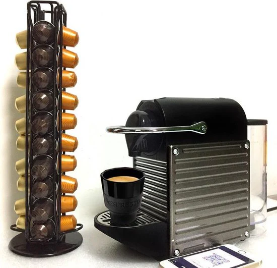 Draaibare capsulehouder – Geschikt voor Nespresso en compatible Capsules – 40 stuks zwart