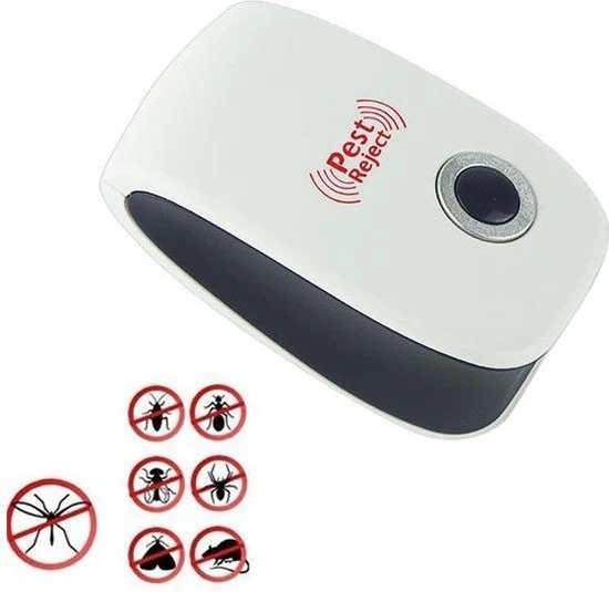 TDR – Ultrasoon Anti insecten en ongedierte  – Muggenstekker – Muizen  -vliegen – Bestrijder – Wit