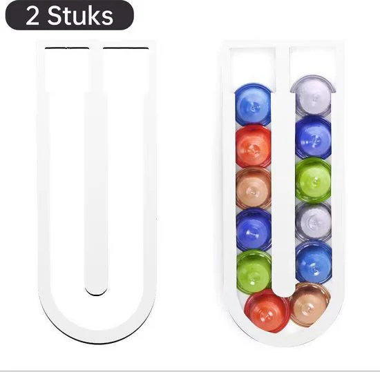 Koffiecapsules Opbergrek – Geschikt voor 12 Capsules Wit