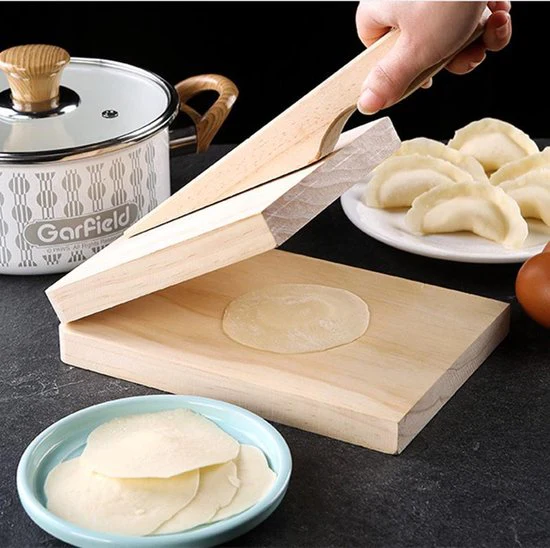 Tortilla pers – ook geschikt voor maken Taco’s, Burrito, Wrap, Dumplings en Taartbodems – Duurzaam Gebruik – natuurlijk massief hout