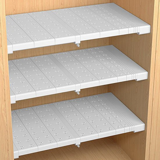 Verstelbaar legplank voor kasten – Uitschuifbaar van 71 tot 92 cm – Draagt tot 20 kg- wit