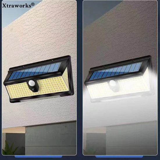 Solar LED Licht voor Outdoor Tuindecoratie – 190 LED Verlichting Met 4 Werkmodi en Bewegingssensor- IP65 Waterdichte