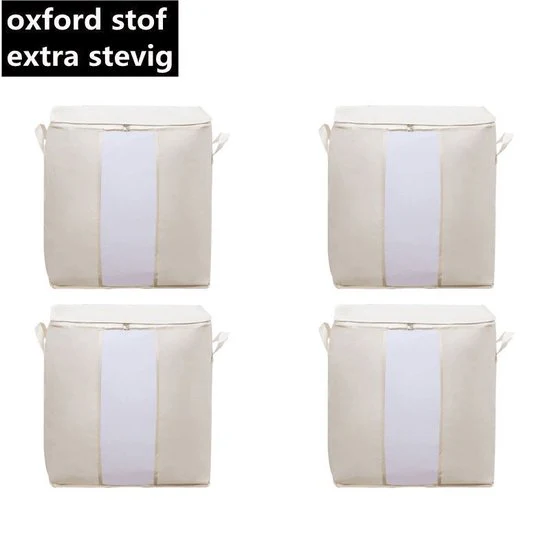 4 Stuks Opbergtas voor Kleding / Dekbed / Tuinkussens -Oxford-stof – Set van 4 stuks ( 46*28*48CM)