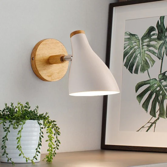 Stijlvolle Scandinavische Wandlamp – Minimalistisch Design voor Elke Ruimte-wit