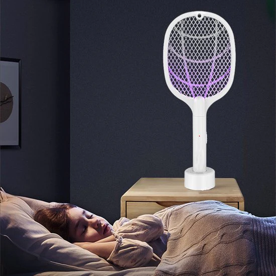 2 in 1 Elektrisch Oplaadbare vliegen / muggenmepper – UV-lamp – USB Oplaadbaar-hoogte 43.2cm