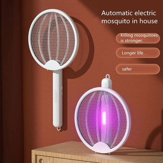 Xtraworks -2 in 1 Ophang bare elektrische muggenmepper – Oplaadbare vliegen / muggenmepper – UV-lamp – USB OplaadbaarWit