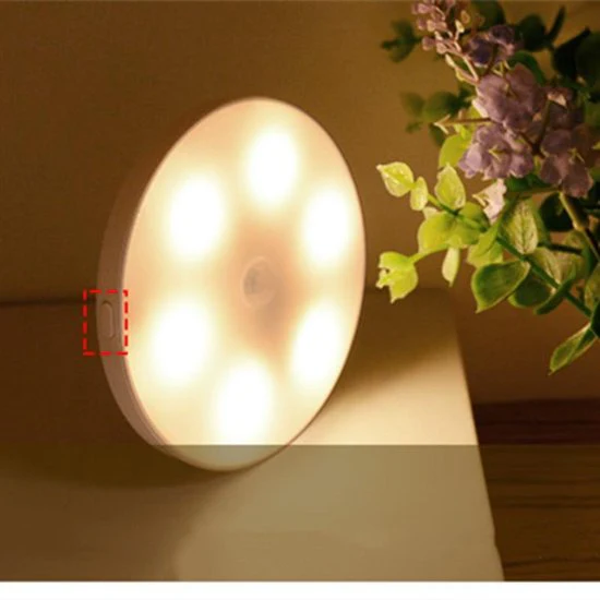 Draadloze LED-plaklamp (12 mm dik) met bewegingssensor, timer en oplaadbare batterij – oogbeschermend en dimbaar met warm-witte gloed (2700 K) – perfect voor kamer en kastverlichting ’s nachts en als cadeau voor speciale gelegenheden