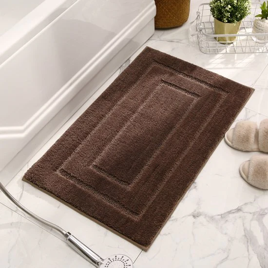 Absorberende Badkamer Vloermat – Verdikt, Anti-slip, Bruin – 40x60cm – Luxe Deurmat voor Badkamer & Toilet