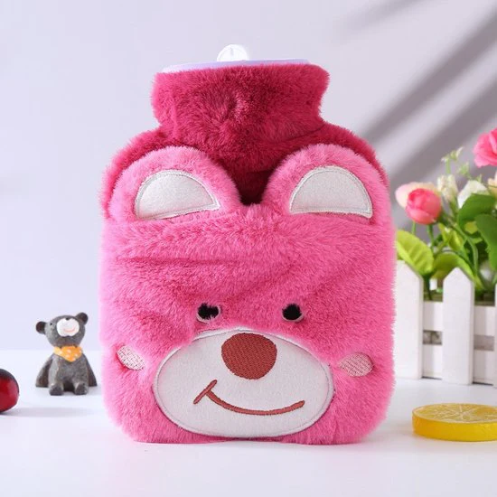Cartoon Warmwaterkruik met Pluche Hoes – 500 ml – Schattig en Compact