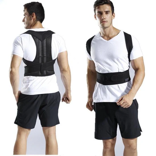 TDR – Houding Correctie Brace – Fysio – Postuur Corrector – Rug Band / Schouder Band – Brace voor rechte rug – Zwart – Maat L