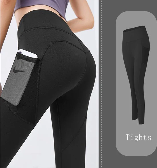 Fitness broek – Sportlegging – Yoga Broek – Yogalegging – Dames – Zwart M