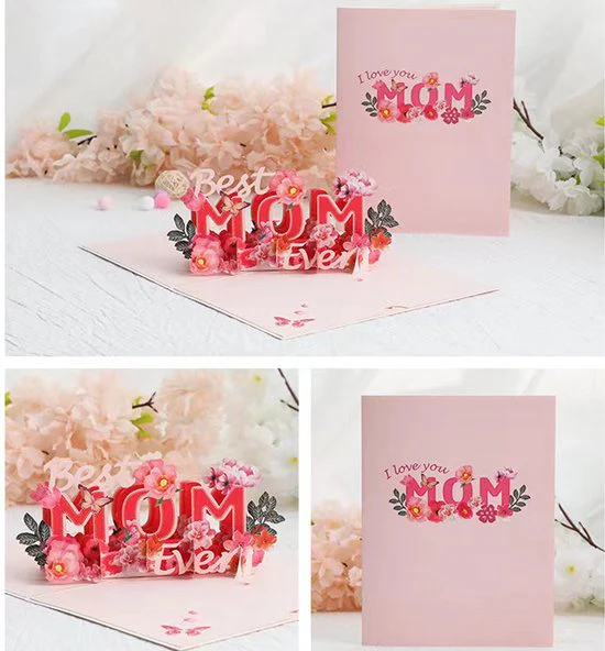 3D Bloemen Pop-up Wenskaart – Speciale Editie voor Moeder – Inclusief Envelop-Moederdag