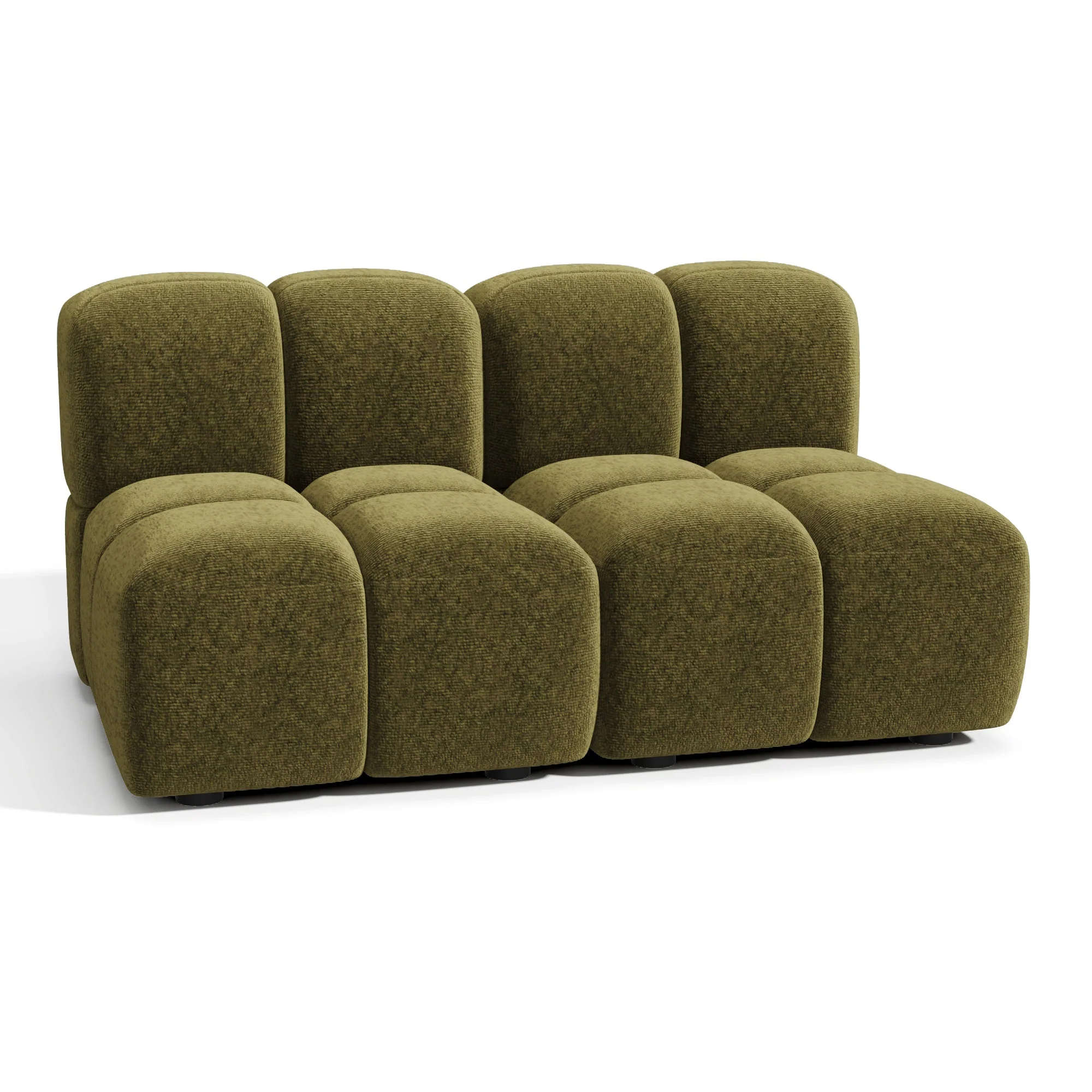 Premium Interiors – Modulaire bank MOSS – fluweel met structuur 156cm