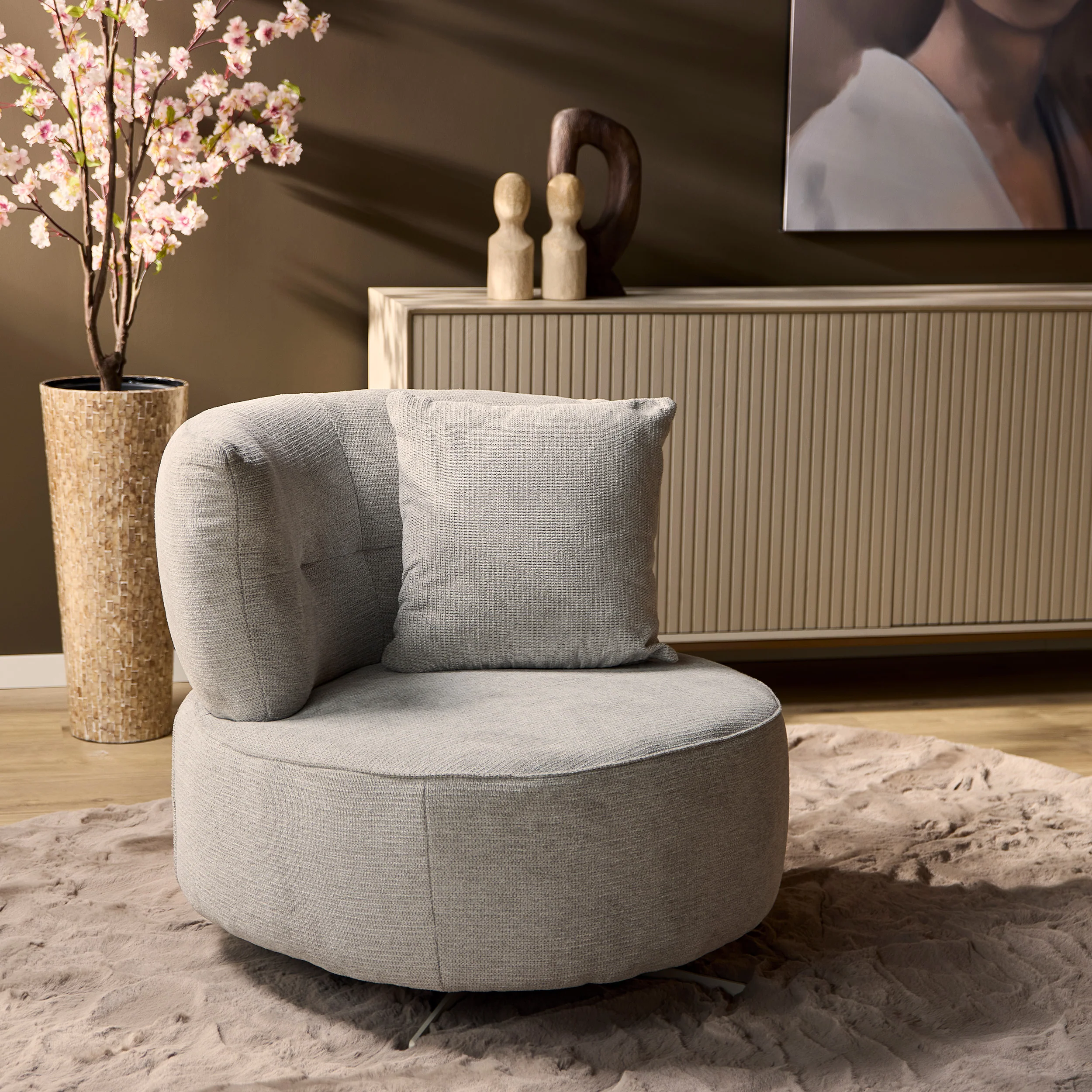 Starfurn fauteuil Fien – grijs – 91x82x86cm