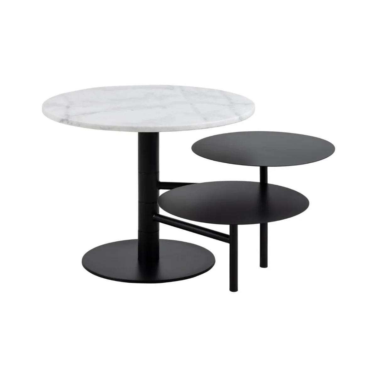 Rebellenclub Salontafel Zulia – ø60 – Wit Marmer