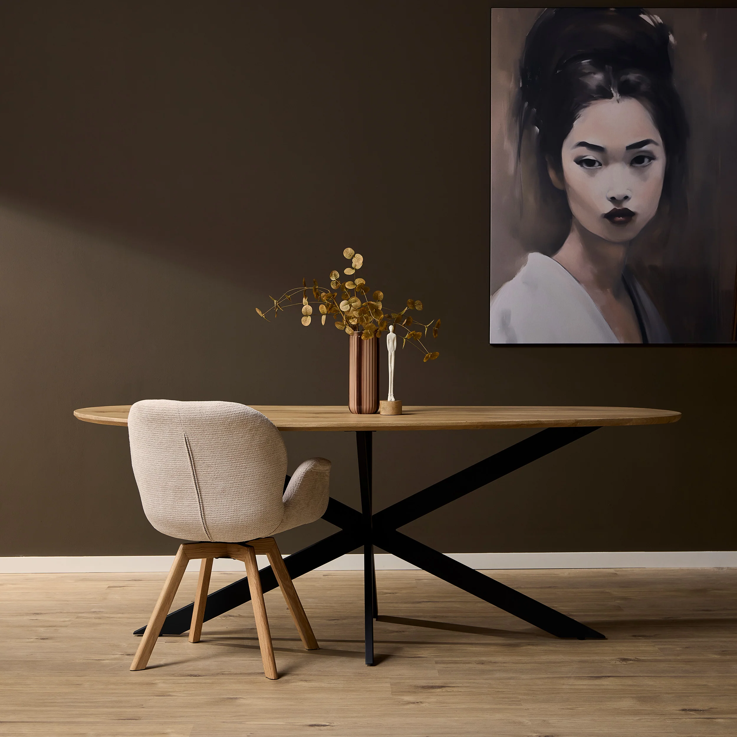 Starfurn eettafel Lou – bruin – 130x280x76cm