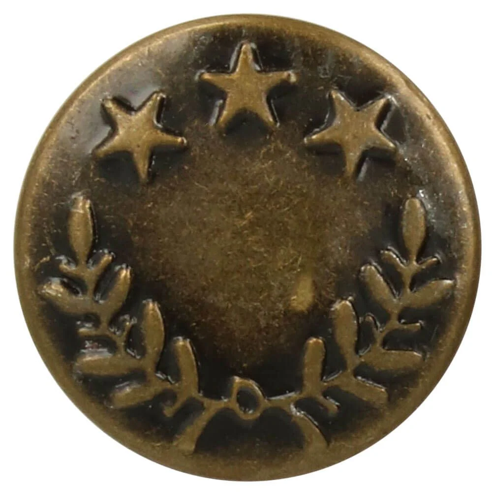 Jeansknopen Oud Goud 17 mm 5 stuks