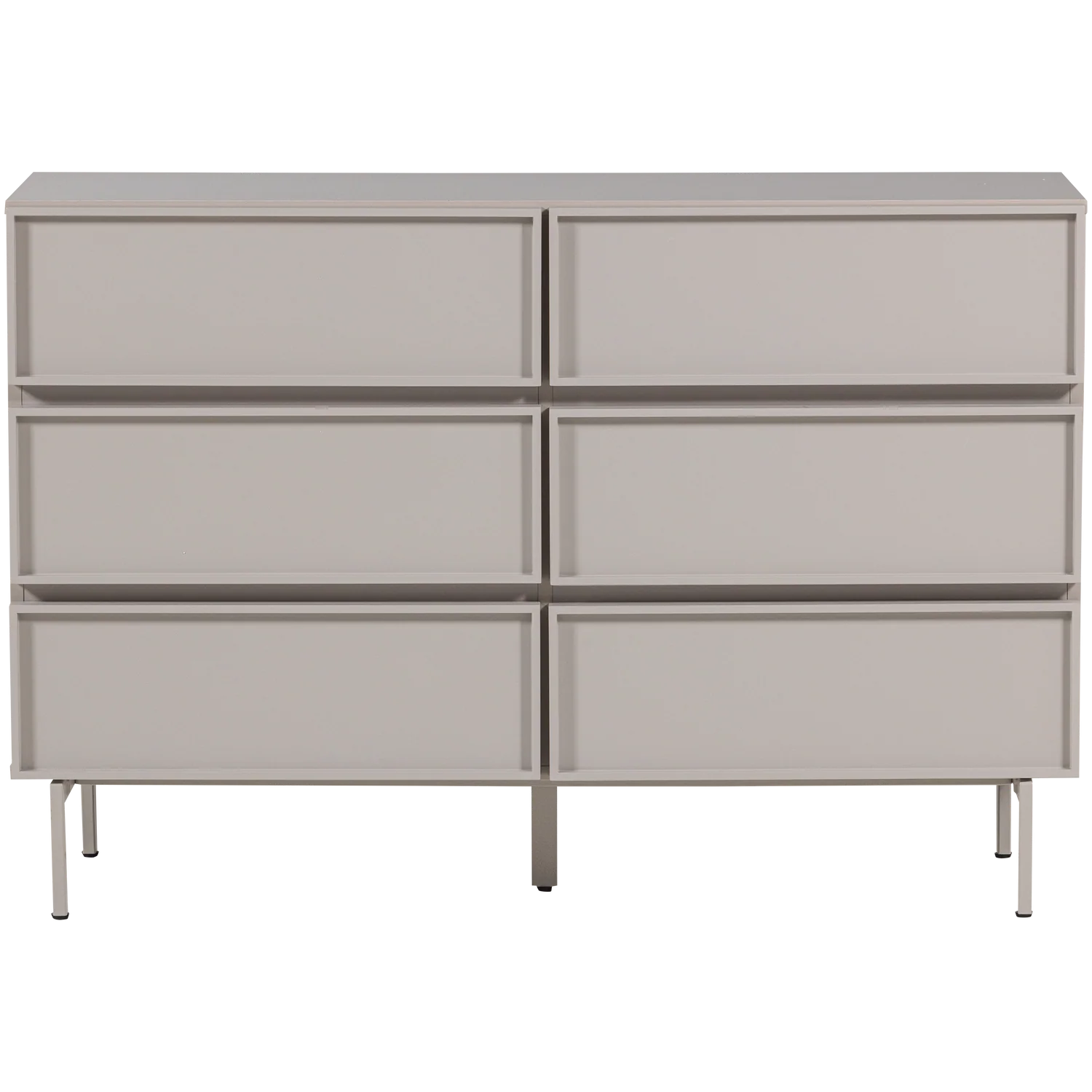 WOOOD ladekast 6 lades Tours – Melamine/MDF – Zand – 80x120x42