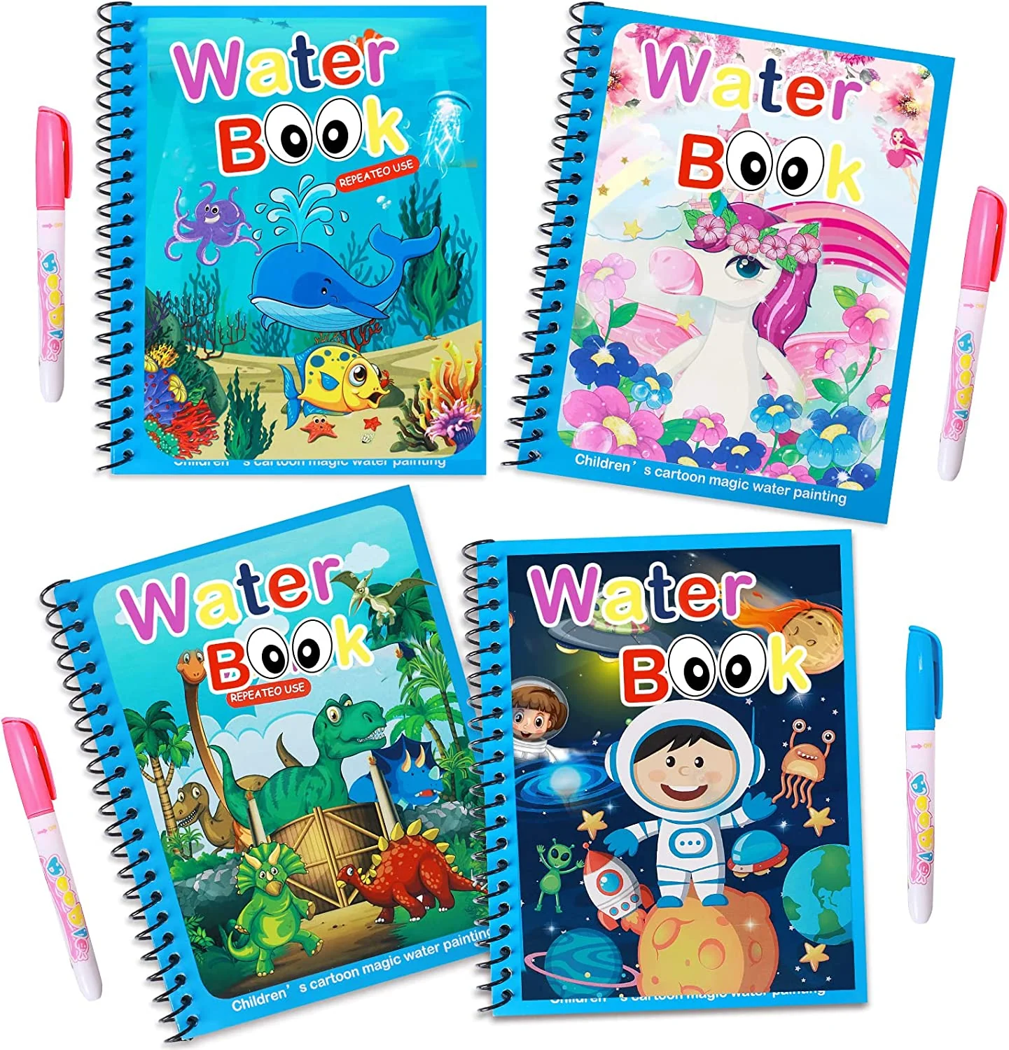 Magic Water Book™ – Tover de tekening tevoorschijn – Kleurboek