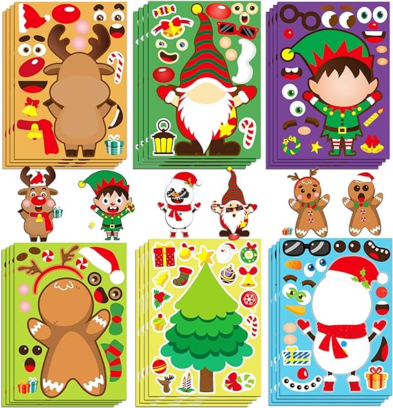 Christmas Stickerset™ – Speelse Winterwonderen – Stickervel Kerst