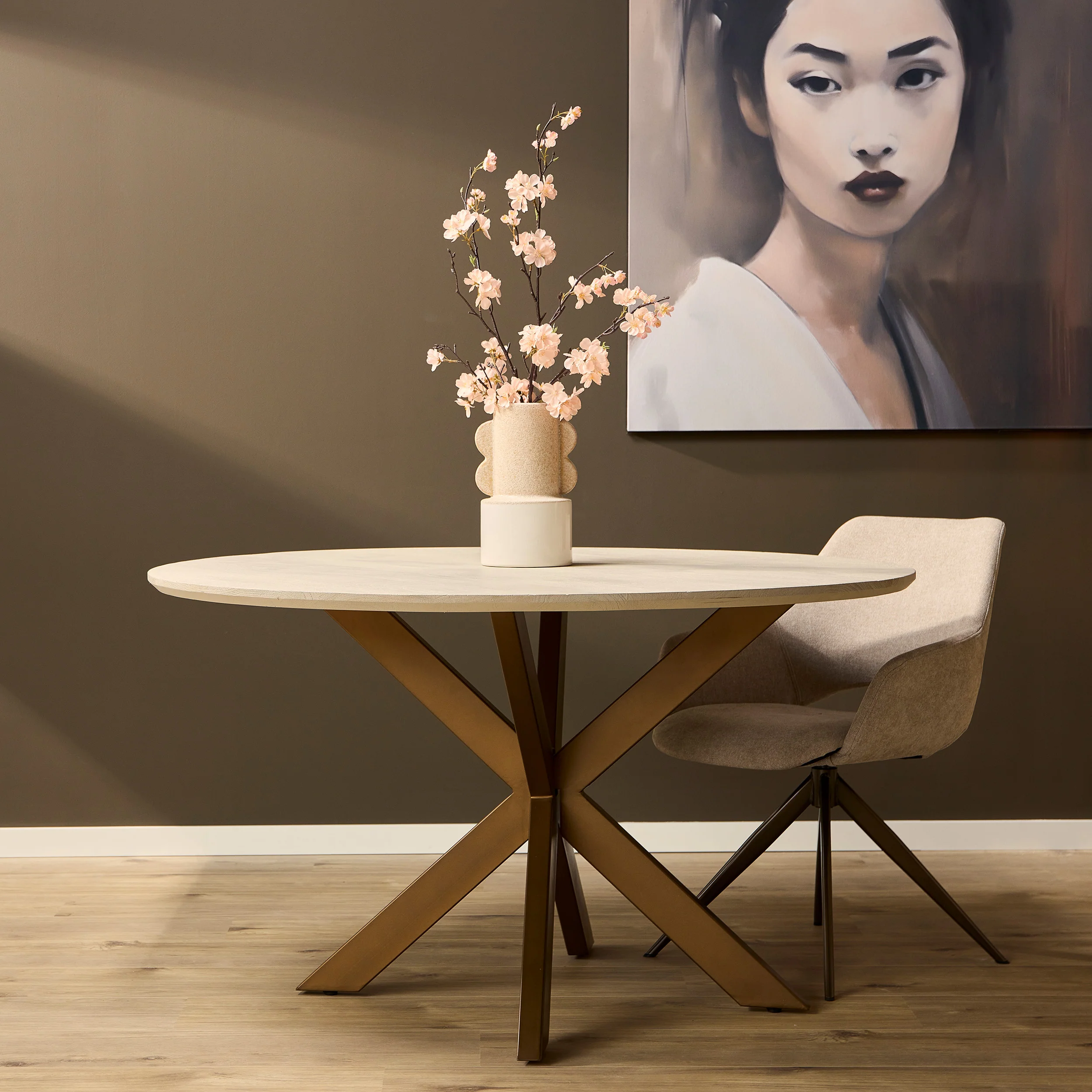 Starfurn eettafel Madison – beige – 150x150x76cm