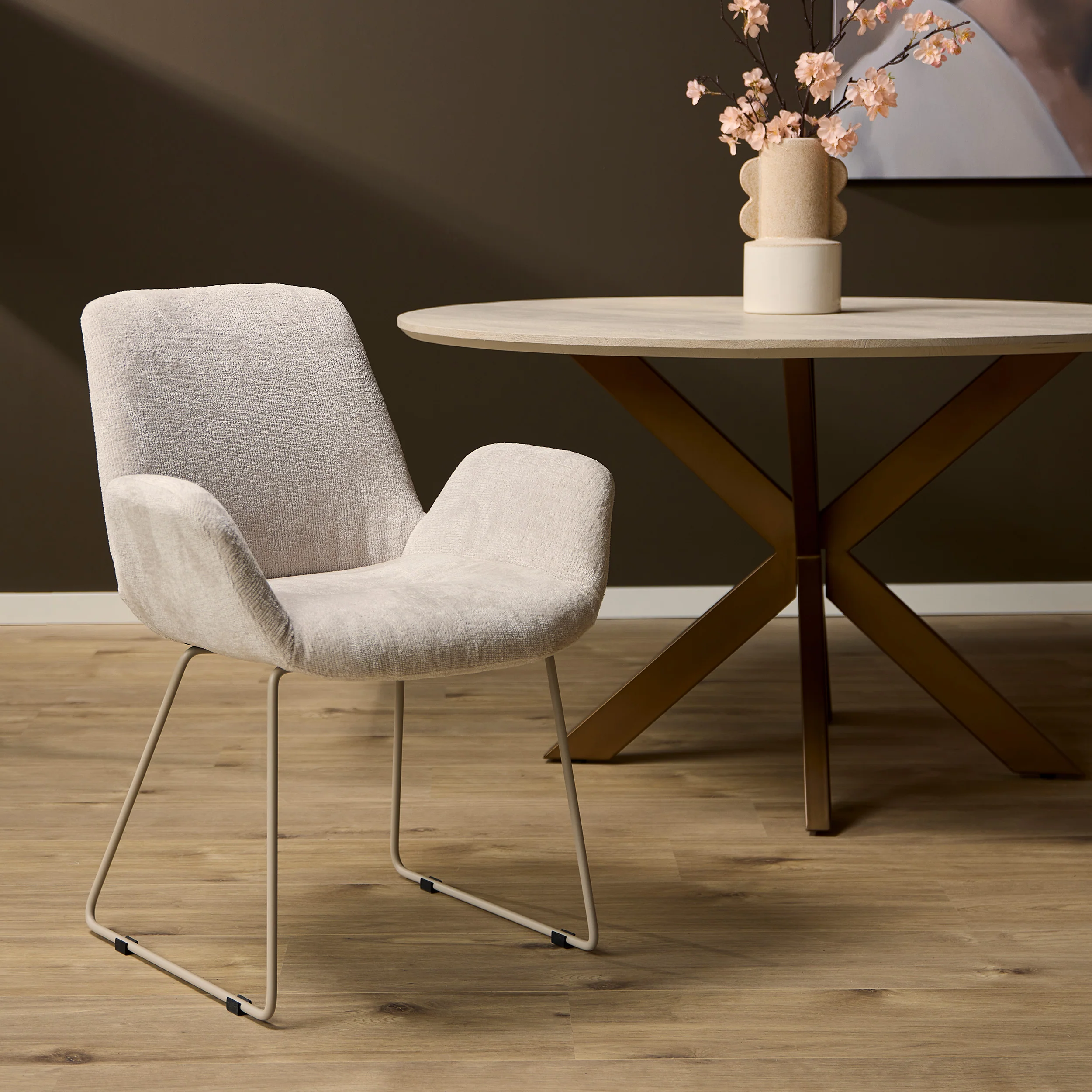 Starfurn eetkamerstoel – beige – 63x60x83cm