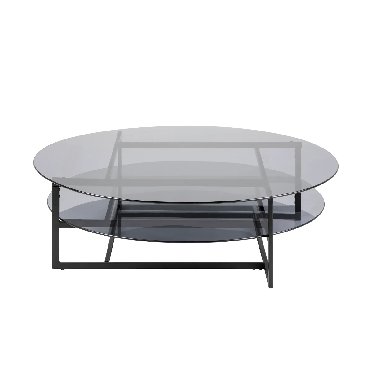 Rebellenclub Salontafel Sala – Ø120 cm – Getint Glas