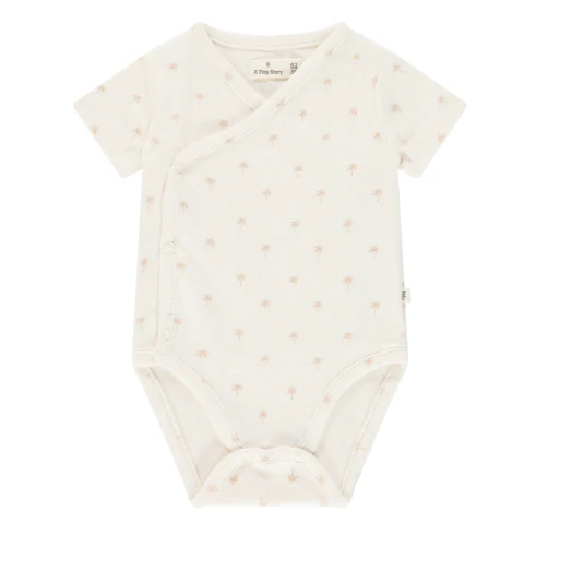 A Tiny Story – Baby Romper – Short – Ivory Palm