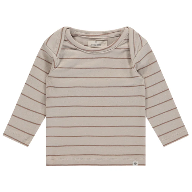A Tiny Story – Baby Longsleeve – Pearl Stripe