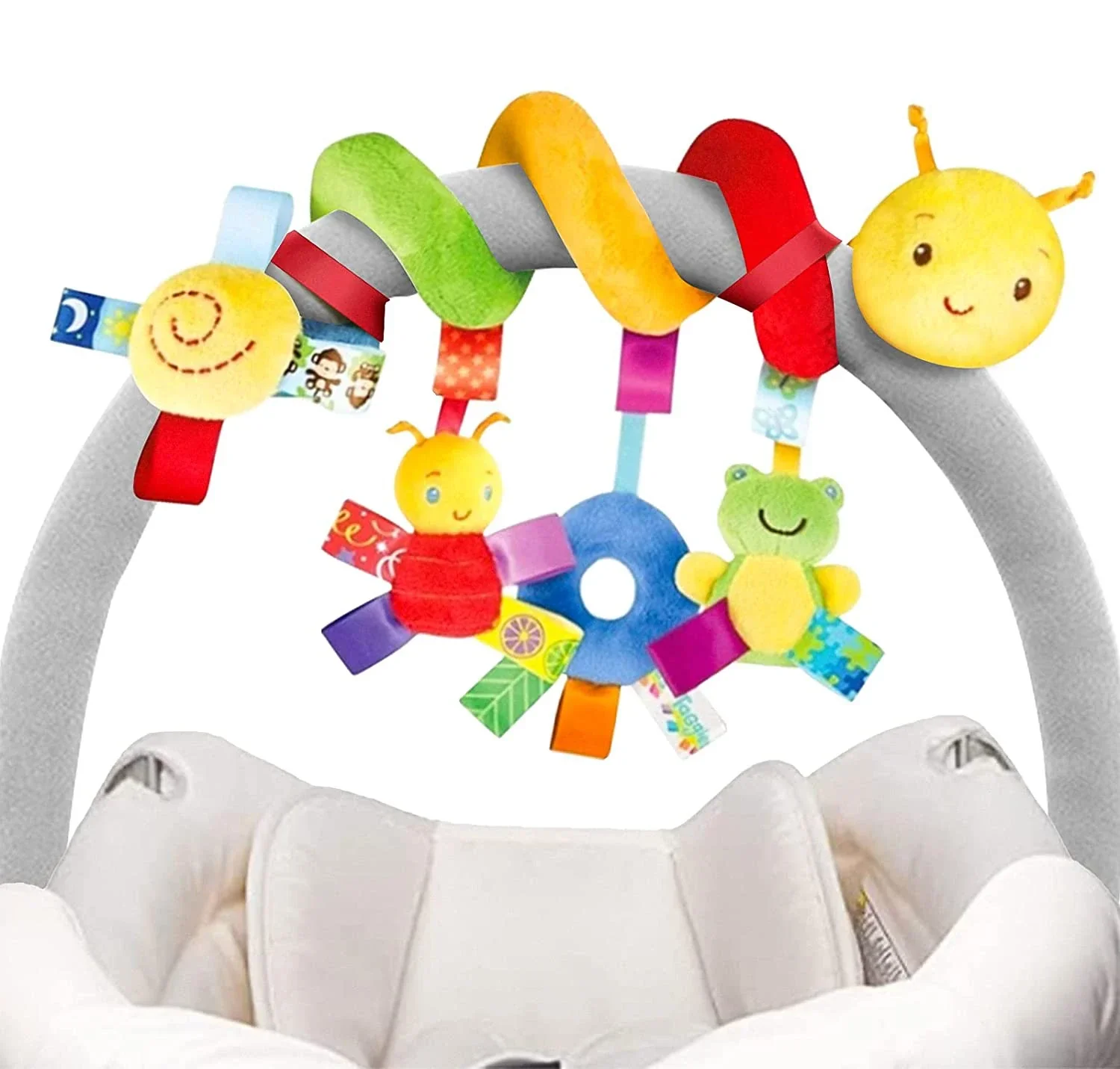 Baby Mobile Snake™ – Voor aan de kinderwagen of autostoeltje – Grijpspeelgoed