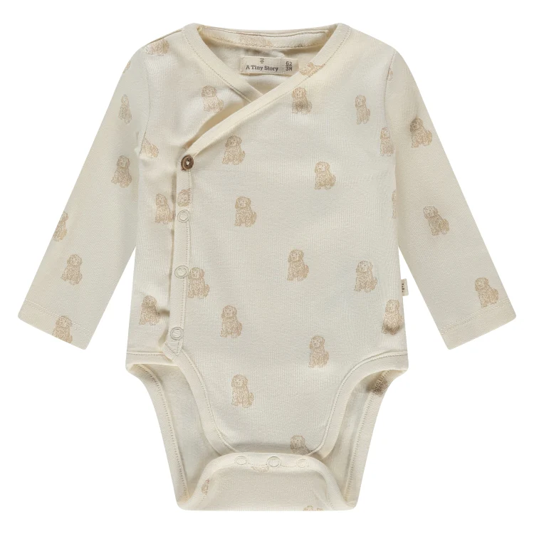 A Tiny Story – Baby Romper – Ecru – Doodle