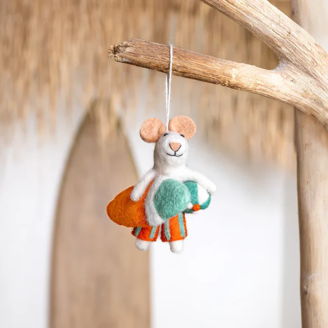 Sjaal met verhaal – Decoratie Hanger Muis – Surfboy